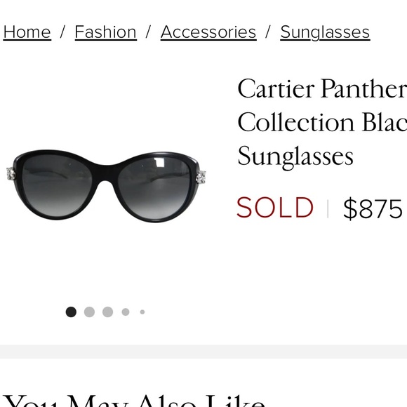 Cartier Panther sunglasses full set silver arm - Picture 9 of 9